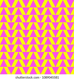 Abstract retro pattern of geometric shapes. Colorful mosaic backdrop. Geometric hipster triangular background, vector illustration. Triangle seamless background, retro abstract pattern.