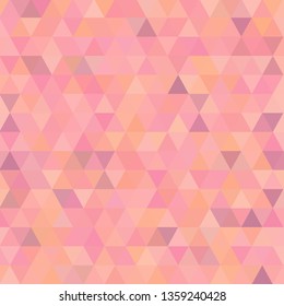 Abstract retro pattern of geometric shapes. Colorful gradient mosaic backdrop. Geometric hipster triangular background, vector