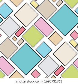 Abstract retro pattern of geometric shapes
