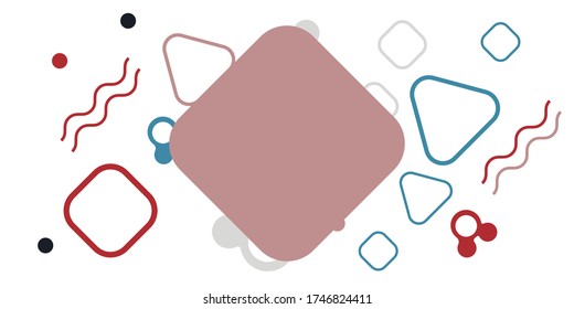 Abstract retro pattern of geometric shapes. Colorful gradient mosaic backdrop. Geometric hipster triangular background. Geometry minimalistic artwork poster with simple shape and figure for web banner