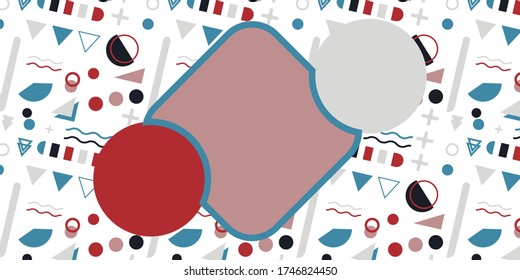 Abstract retro pattern of geometric shapes. Colorful gradient mosaic backdrop. Geometric hipster triangular background. Geometry minimalistic artwork poster with simple shape and figure for web banner