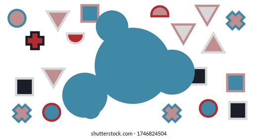 Abstract retro pattern of geometric shapes. Colorful gradient mosaic backdrop. Geometric hipster triangular background. Geometry minimalistic artwork poster with simple shape and figure for web banner