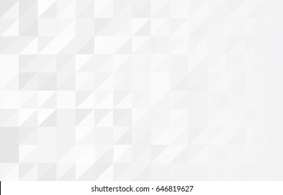 Abstract retro pattern of geometric shapes. White gradient mosaic backdrop. Geometric hipster triangular background, vector