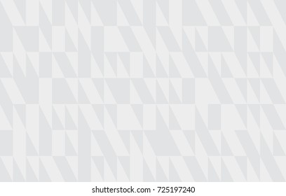 Abstract retro pattern of geometric shapes. White gradient mosaic backdrop. Geometric hipster triangular background, vector