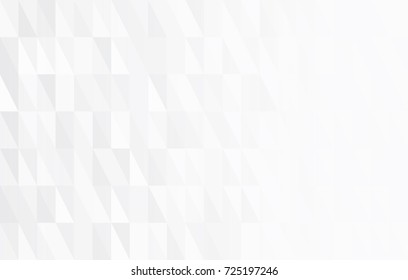 Abstract retro pattern of geometric shapes. White gradient mosaic backdrop. Geometric hipster triangular background, vector