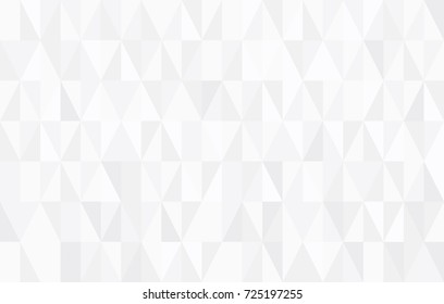 Abstract retro pattern of geometric shapes. White gradient mosaic backdrop. Geometric hipster triangular background, vector