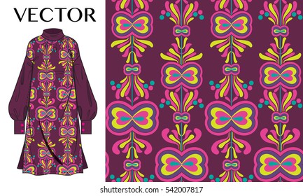 Abstract Retro Pattern, Seamless, detail clothes design