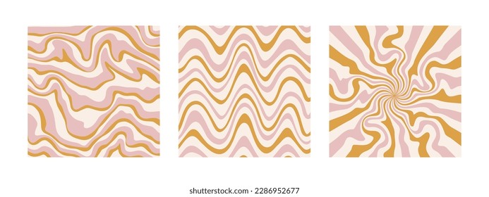 Abstract Retro Pink and Gold Aesthetic Background