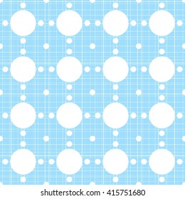 Abstract retro polka dot geometric seamless pattern background  with a fabric effect texture vector illustration