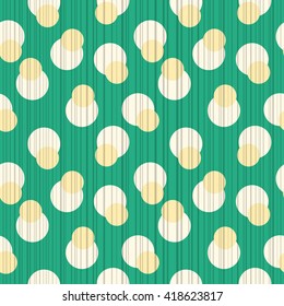 Abstract retro polka dot geometric seamless pattern background  with a fabric effect texture vector illustration