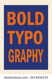 Abstract Retro Poster Bold Typography Vector Design