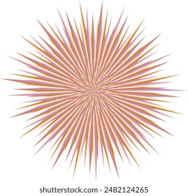Elemento abstracto de diseño de forma espiral psicodélica retro.