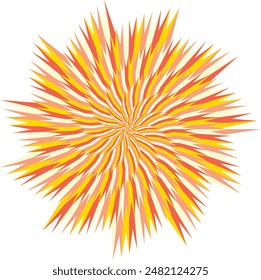 An abstract retro psychedelic spiral shape design element.