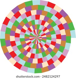 An abstract retro psychedelic spiral shape design element.