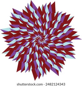 An abstract retro psychedelic spiral shape design element.