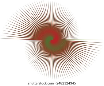 An abstract retro psychedelic spiral shape design element.