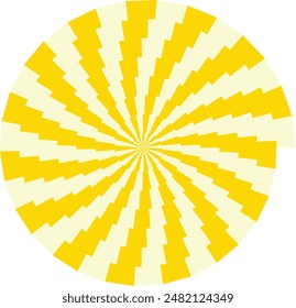 An abstract retro psychedelic spiral shape design element.