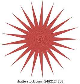 Elemento abstracto de diseño de forma espiral psicodélica retro.