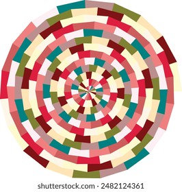 An abstract retro psychedelic spiral shape design element.
