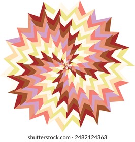 An abstract retro psychedelic spiral shape design element.