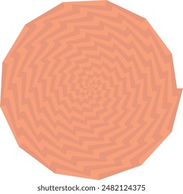 An abstract retro psychedelic spiral shape design element.