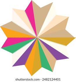 An abstract retro psychedelic spiral shape design element.