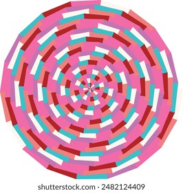 An abstract retro psychedelic spiral shape design element.