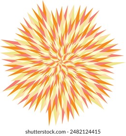 Ein abstraktes Retro-psychedelisches Spiralform-Designelement.