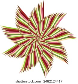 An abstract retro psychedelic spiral shape design element.