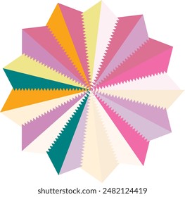 An abstract retro psychedelic spiral shape design element.