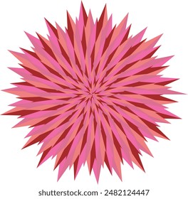 An abstract retro psychedelic spiral shape design element.