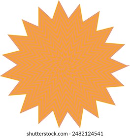 An abstract retro psychedelic spiral shape design element.
