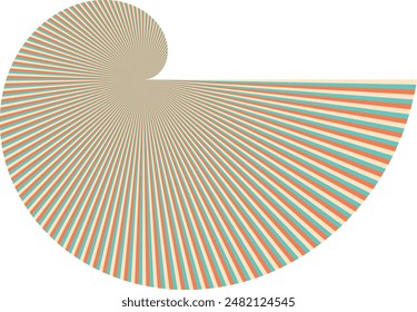 An abstract retro psychedelic spiral shape design element.
