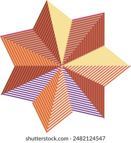 An abstract retro psychedelic spiral shape design element.