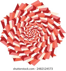 An abstract retro psychedelic spiral shape design element.