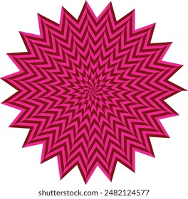 An abstract retro psychedelic spiral shape design element.