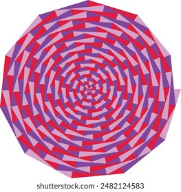 An abstract retro psychedelic spiral shape design element.