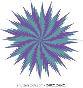 An abstract retro psychedelic spiral shape design element.