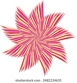 An abstract retro psychedelic spiral shape design element.