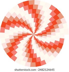 An abstract retro psychedelic spiral shape design element.