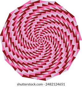 Ein abstraktes Retro-psychedelisches Spiralform-Designelement.