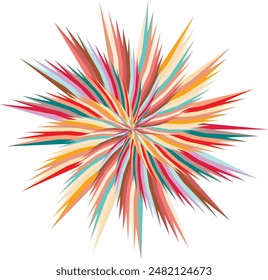 An abstract retro psychedelic spiral shape design element.