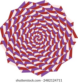 An abstract retro psychedelic spiral shape design element.