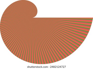 An abstract retro psychedelic spiral shape design element.