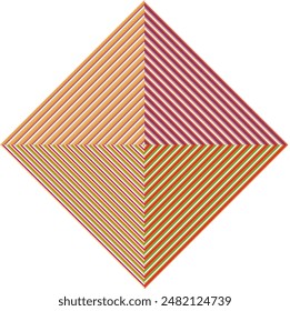 Elemento abstracto de diseño de forma espiral psicodélica retro.