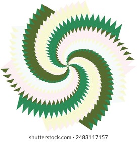 An abstract retro psychedelic spiral shape design element.