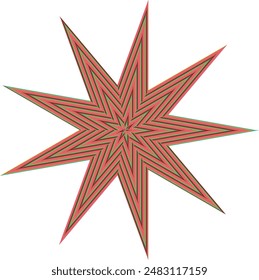 Elemento abstracto de diseño de forma espiral psicodélica retro.
