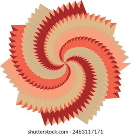 An abstract retro psychedelic spiral shape design element.