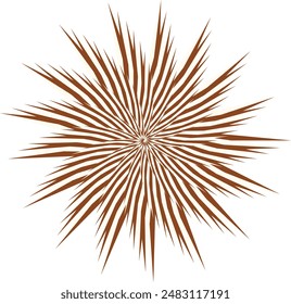 Elemento abstracto de diseño de forma espiral psicodélica retro.