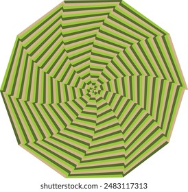 An abstract retro psychedelic spiral shape design element.